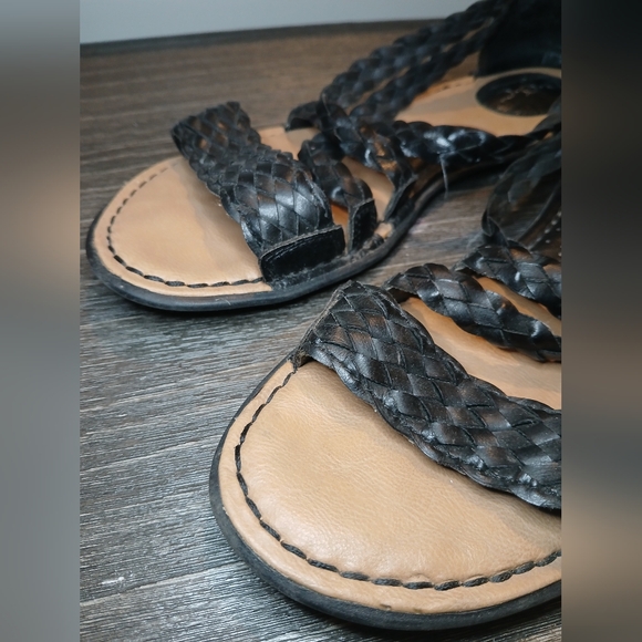 b.o.c. born concept sandals, black leather upper, women's size 9 - Picture 5 of 6